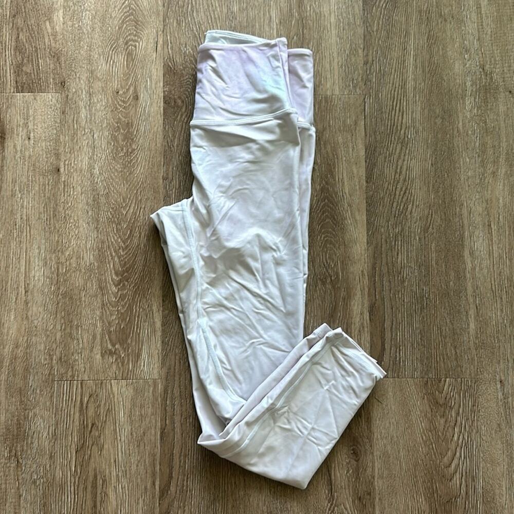 Zyia Active Luxe Unicorn 7/8 Leggings White Iridescent‎ Size 4 Athletic Workout